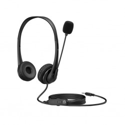 HP Wired 3.5mm Stereo Headset - Black