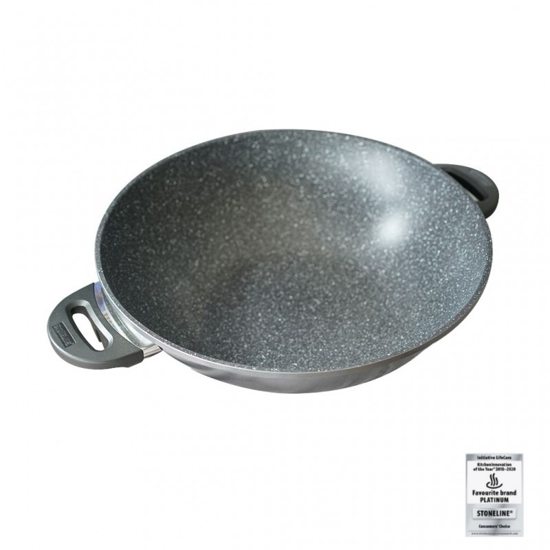 Stoneline WX 21372 32cm Wok + Lid + Long Handle "O"