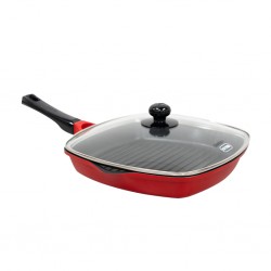 Hawkins DCGP30G 30cm Die Cast Non Stick Grill Pan With Glass Lid