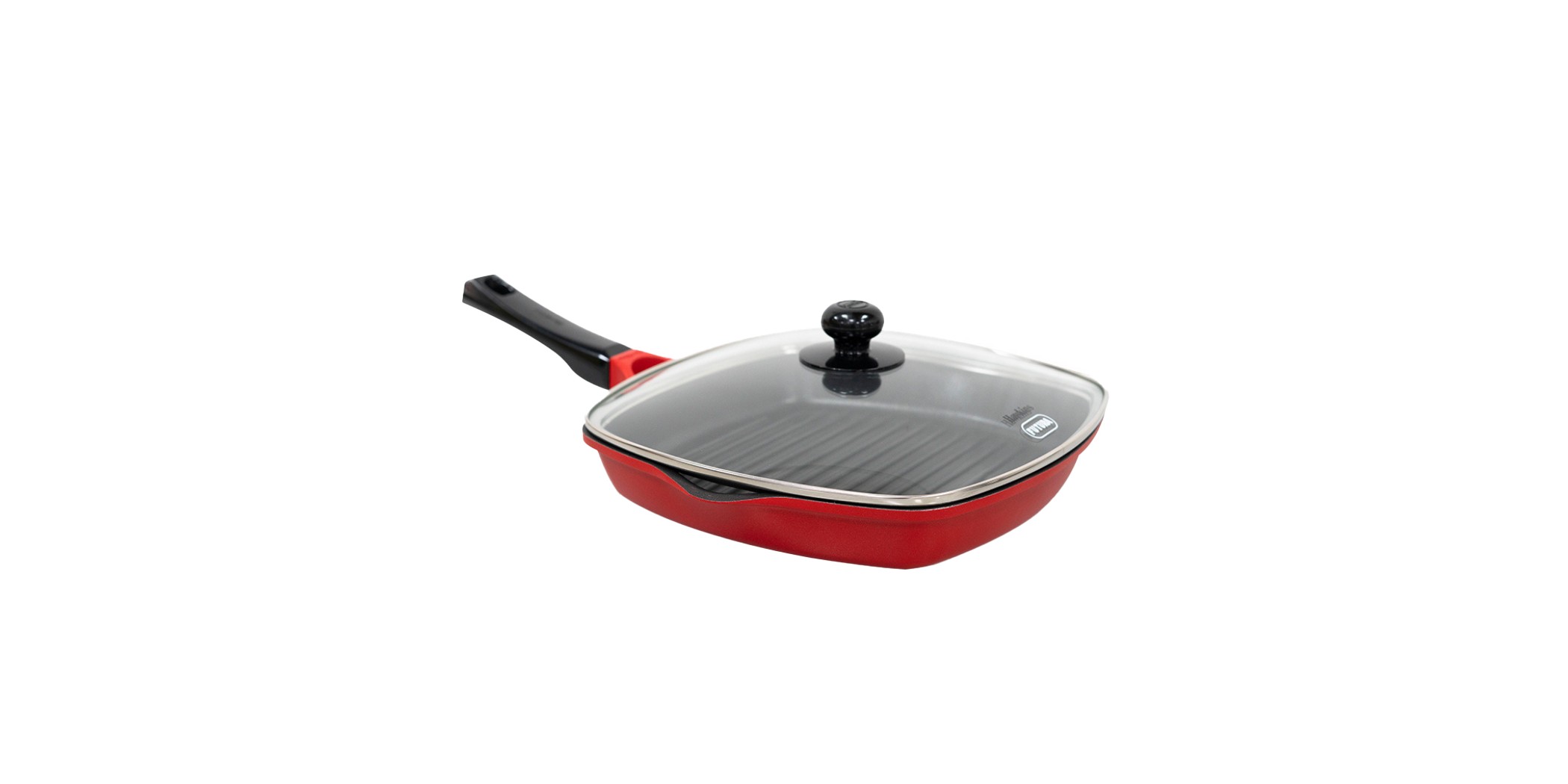 Hawkins DCGP30G 30cm Die Cast Non Stick Grill Pan With Glass Lid