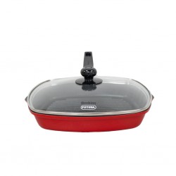 Hawkins DCGP30G 30cm Die Cast Non Stick Grill Pan With Glass Lid