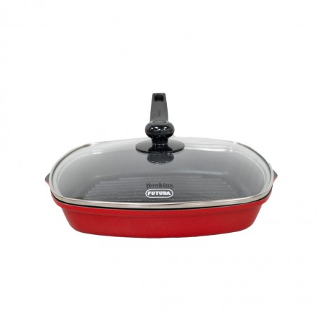 Hawkins 30 Cm Die-Cast Multi Snack Pan With Glass Lid, Nonstick