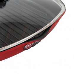 Hawkins DCGP30G 30cm Die Cast Non Stick Grill Pan With Glass Lid