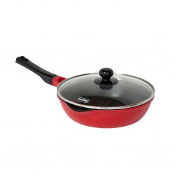 Hawkins IDCF24G 24cm Die Cast Non Stick Frying Pan With Glass Lid