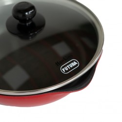 Hawkins IDCF24G 24cm Die Cast Non Stick Frying Pan With Glass Lid