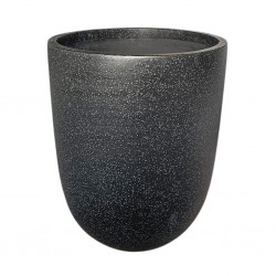 Uca Xl Pot Black Terrazzo Cement