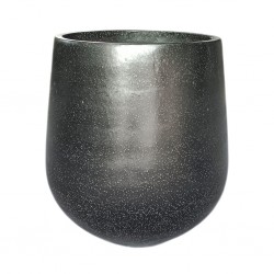 Buse Xl Pot Black Terrazzo Cement