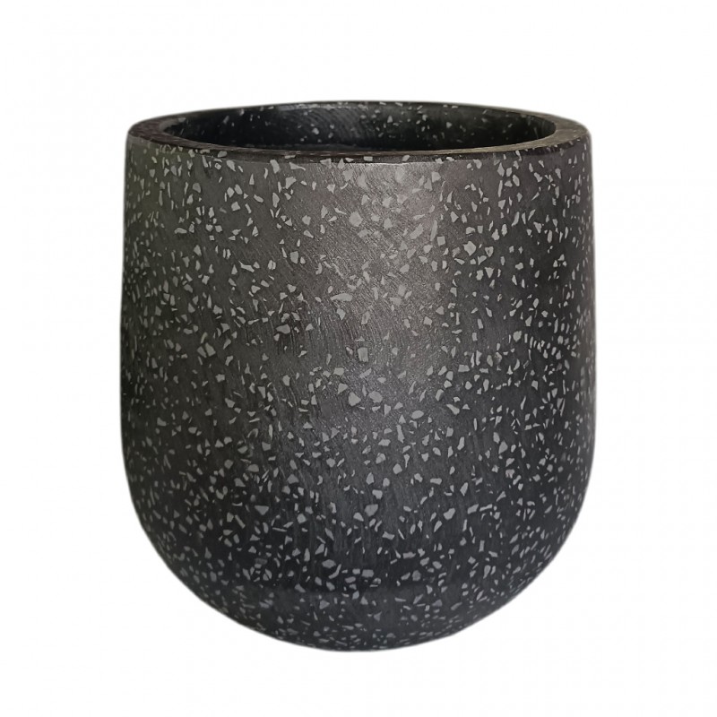 Buse S Pot Black Terrazzo Cement