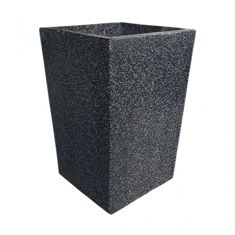 Dasa L Pot Black Terrazzo Cement