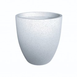 Totu M Pot White Terrazzo Cement