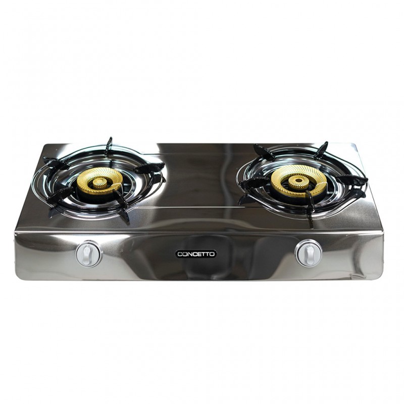 Concetto CG-2037 S/Steel Double Burner Gas Stove