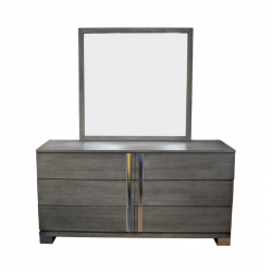 Venezia Dressing Table With Mirror Grey
