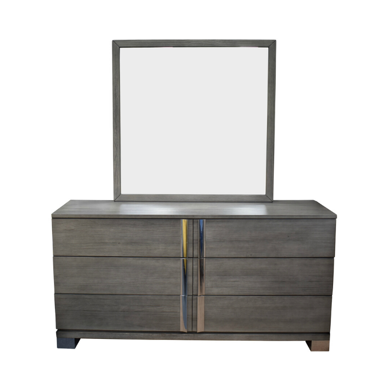 Venezia Dressing Table With Mirror Grey