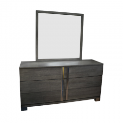 Venezia Dressing Table With Mirror Grey
