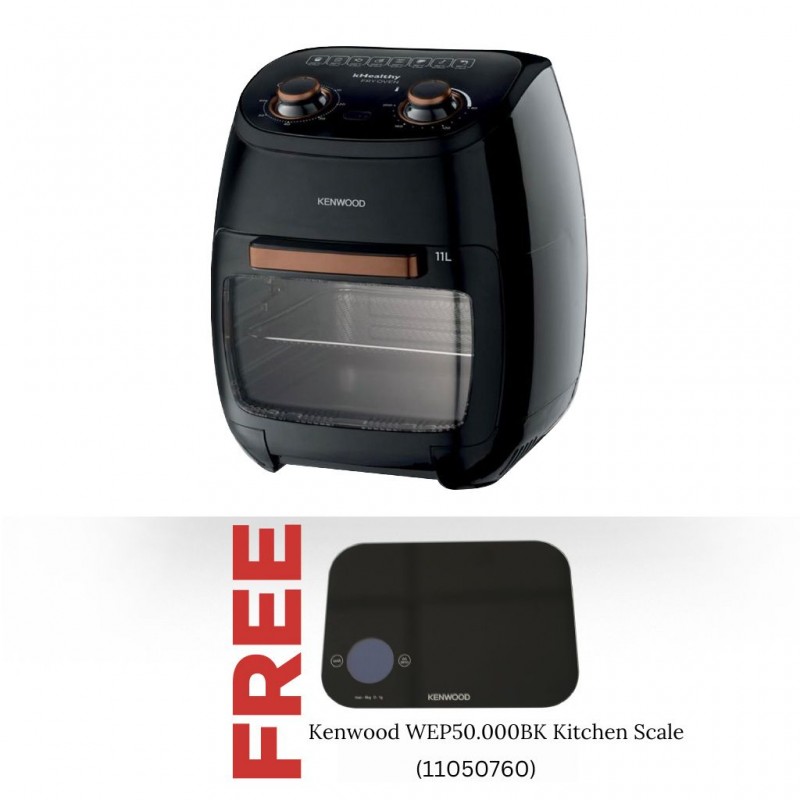 Kenwood HFP90.000BK 11L BK Air Fryer+Rotisserie Oven & Free Kenwood WEP50.000BK Black Kitchen Scale