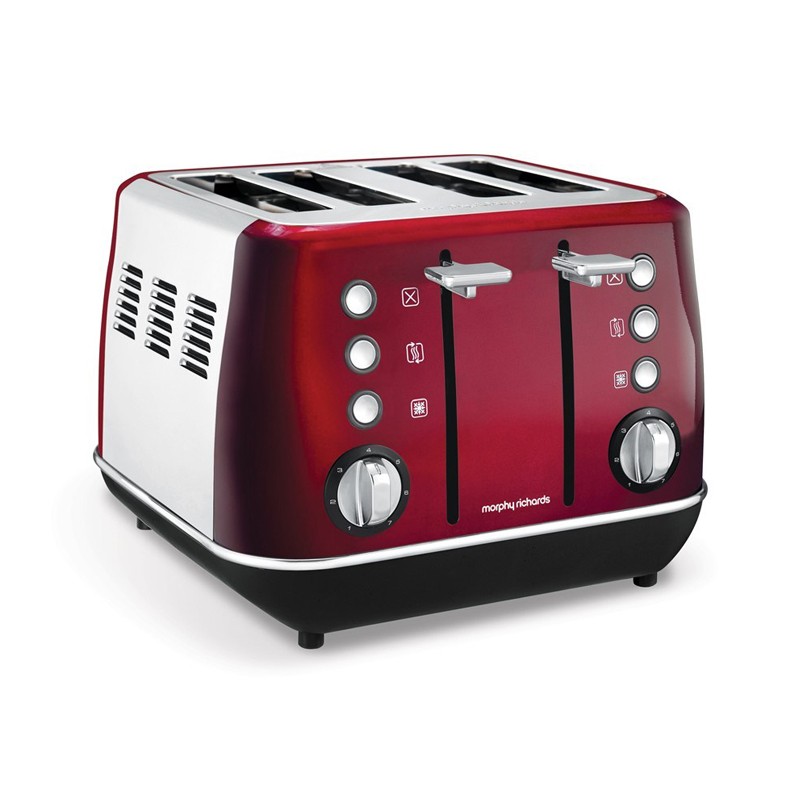 Morphy Richards 240108 4Slice Evoke Red SS Toaster Morphy Richards 240108 4Slice Evoke Red SS Toaster