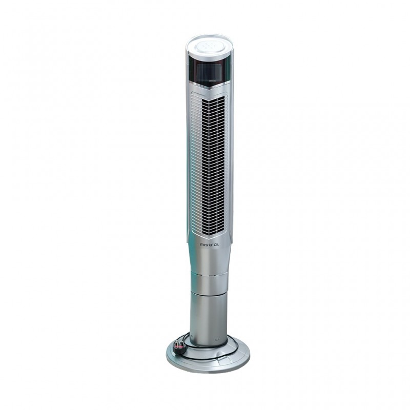 Mistral MFD368SR Silver Tower Fan with Remote