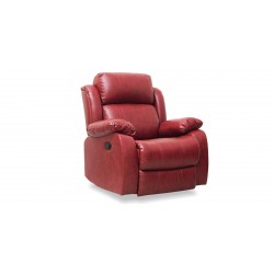Vercelli Sofa 3+2 Fabric Red Leather Gel