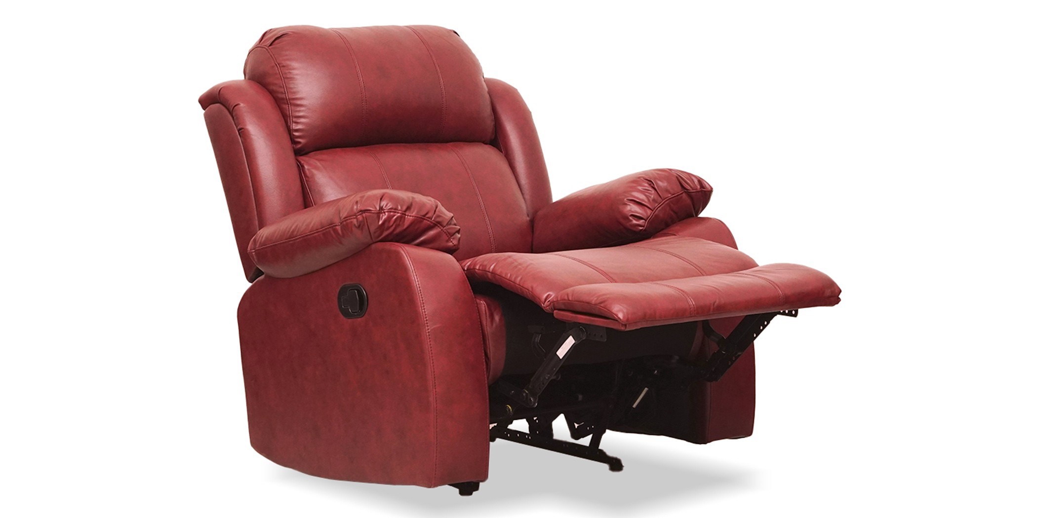 Vercelli Sofa 3+2 Fabric Red Leather Gel