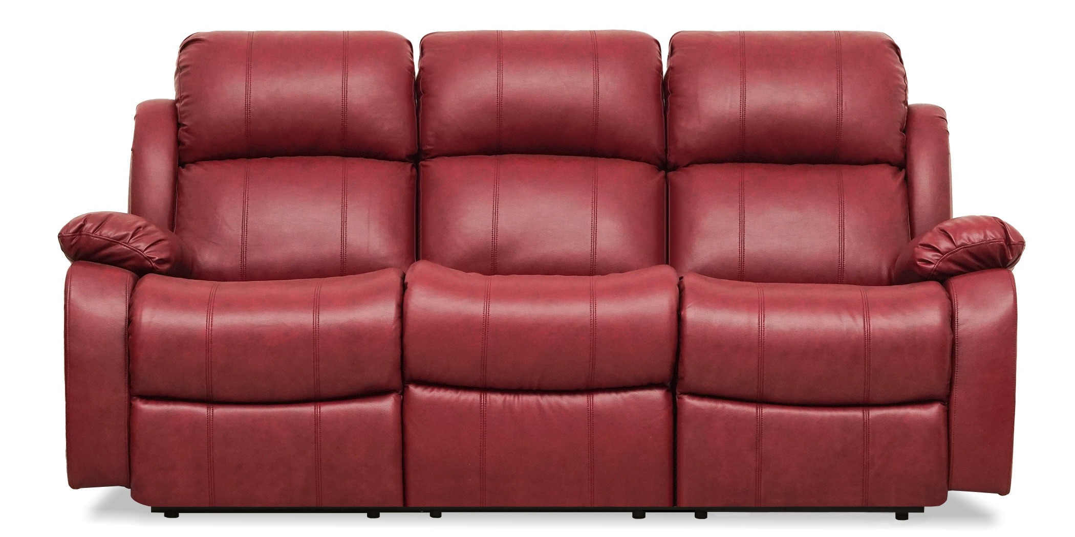 Vercelli Sofa 3+2 Fabric Red Leather Gel