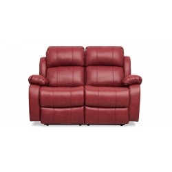 Vercelli Sofa 3+2 Fabric Red Leather Gel
