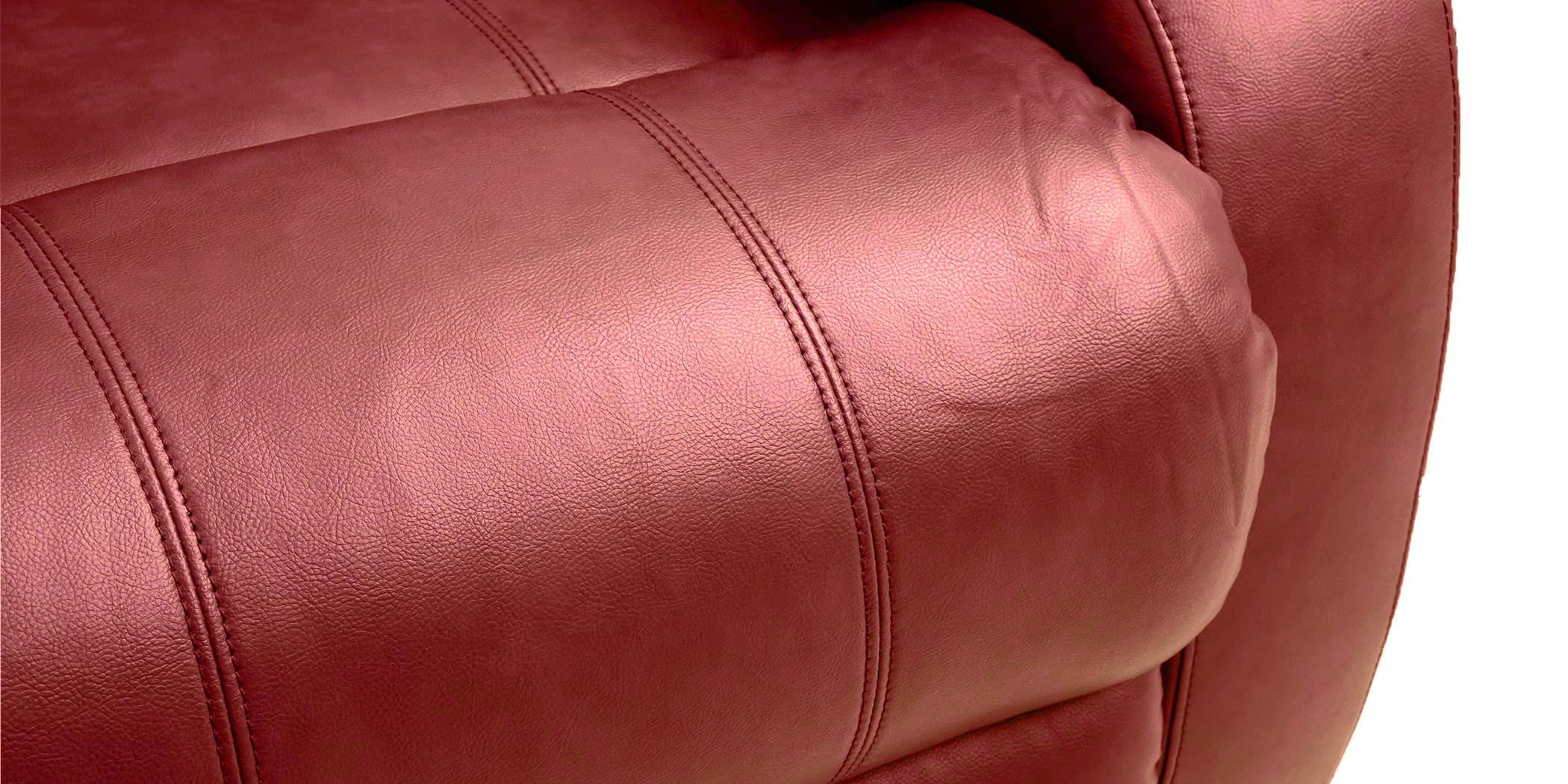 Vercelli Sofa 3+2 Fabric Red Leather Gel