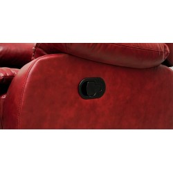 Vercelli Sofa 3+2 Fabric Red Leather Gel