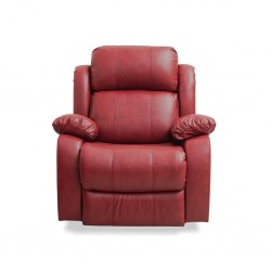 Vercelli Single Recliner in Red Leather Gel