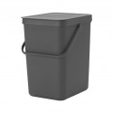 Brabantia 129940 25L Grey Sort & Go Waste Bin 10YW "O"