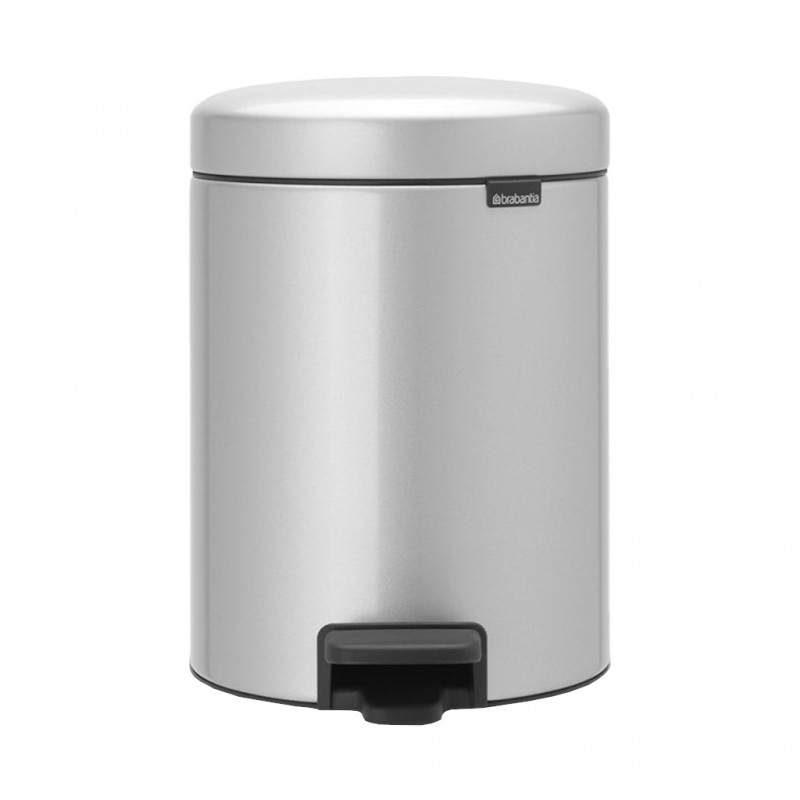 Brabantia 112904 5L Metallic Grey Newlcon Pedal Bin 10YW "O"