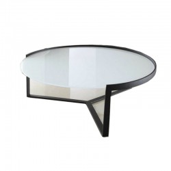 Lynx Coffee Table Metal & Glass Top