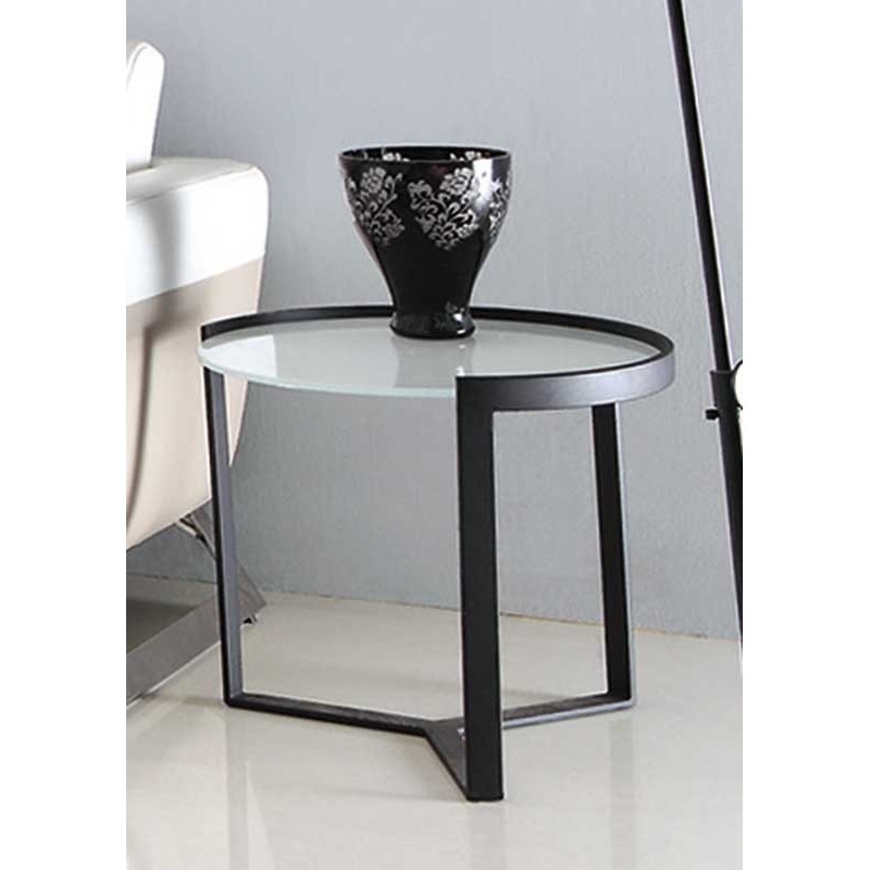 Lynx Side Table Metal & Glass top