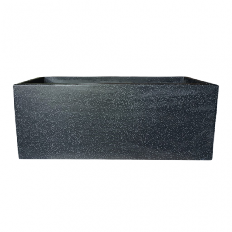 Chuna L Pot Black Terrazzo Cement