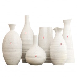 Mottled Stripes Set of 6 Ceramic Vase