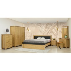 Alaska Bedroom Set 180x200 cm Beige Oak