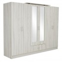 Grace Wardrobe 6 Doors MDF Grey