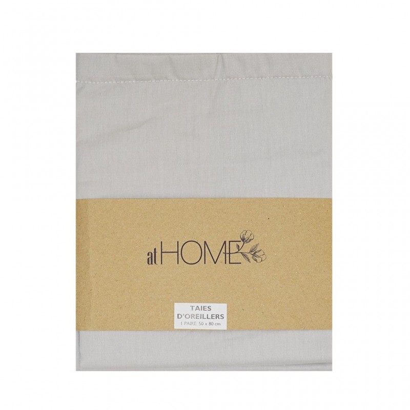 Pillow Cases (Pair) 50x80 cm Light Grey