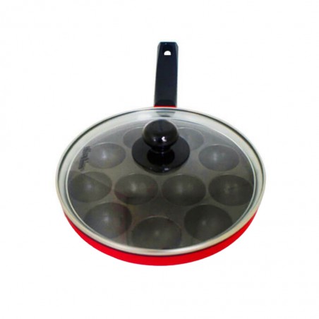 Hawkins Nonstick Appe Pan With Glass Lid, 12 Cups, Diameter 22 Cm