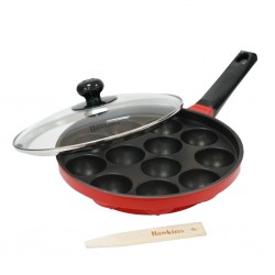 Hawkins NAPE22G 22cm Non Stick 12 Cups Appe Pan With Glass Lid