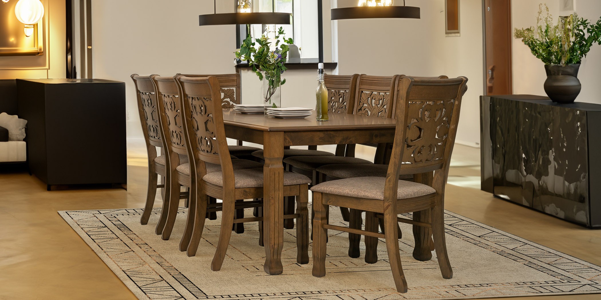 Lexington Table and 8 Chairs Antique Nyatuh