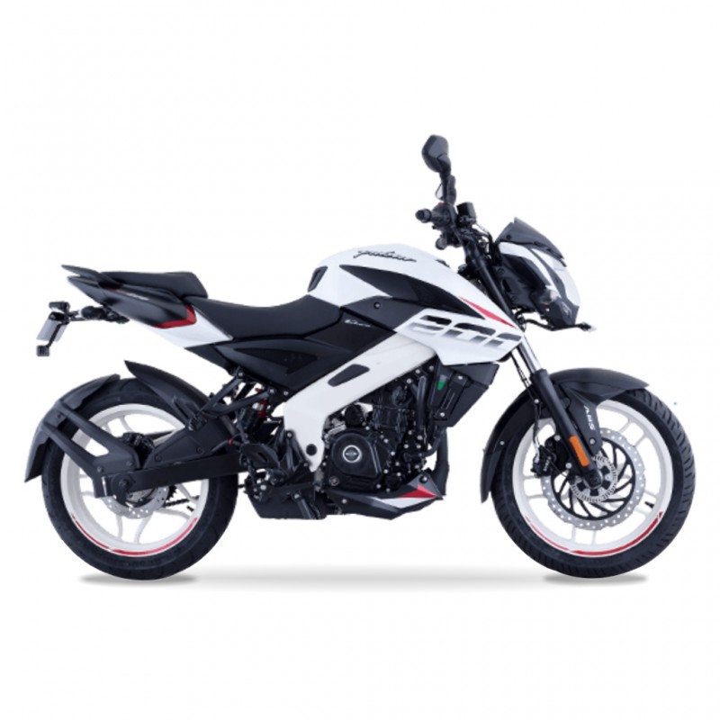 Bajaj Pulsar 200NS 200CC White Motorbike