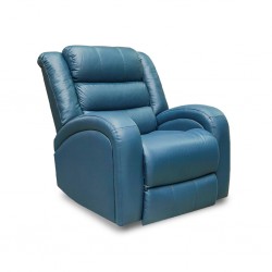 Veneto Single Recliner Blue Leather Gel