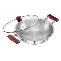 Hawkins SSD25G 2.5L/26cm Tri Ply S/S Deep Fry Pan With Glass Lid