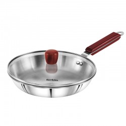 Hawkins SSF26G/26cm Tri Ply S/S Frying Pan With Glass Lid