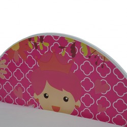 Hera Bed 90x190 cm Particle Board Pink