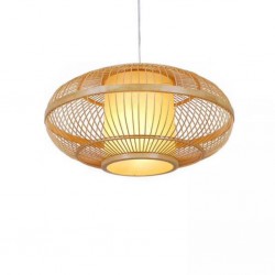 Oval Bamboo Pendant lamp 60x30cm with Cable Ref CD-T016