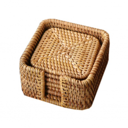 Square Rattan Coaster 10x10 cm - Ref TL-M006