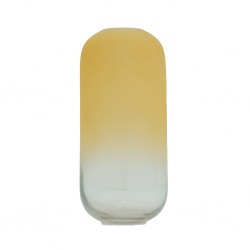 Gradient Scrub Light Yellow Glass Vase