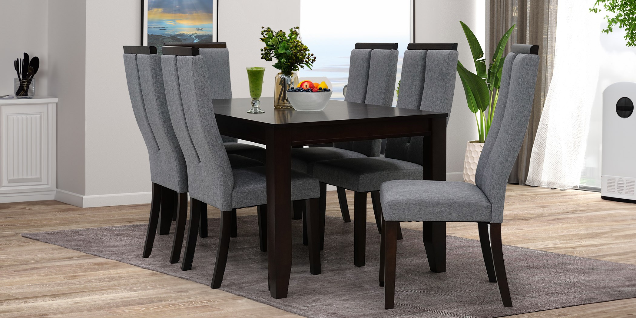 Danta Table and 6 Chairs MDF & Veneer Danta Table and 6 Chairs MDF & Veneer