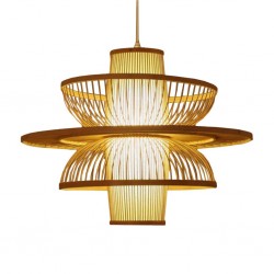 Hourglass Bamboo Pendant lamp 45x60cm with Cable Ref CD-T001